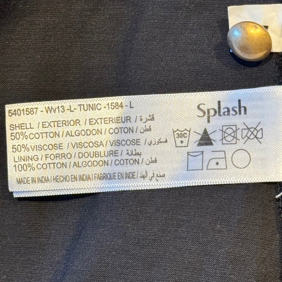 💙 Sheer Black Tunic 16 Romantic Boho Layering Top with Intricate Lace Trim - Picture 11 of 15